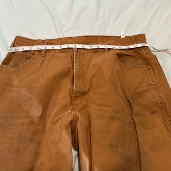 Bundle 2 Pair Dickie Work Pants. Dark chocolate brown 38x34. Duck brown 38x32. - Picture 11 of 14